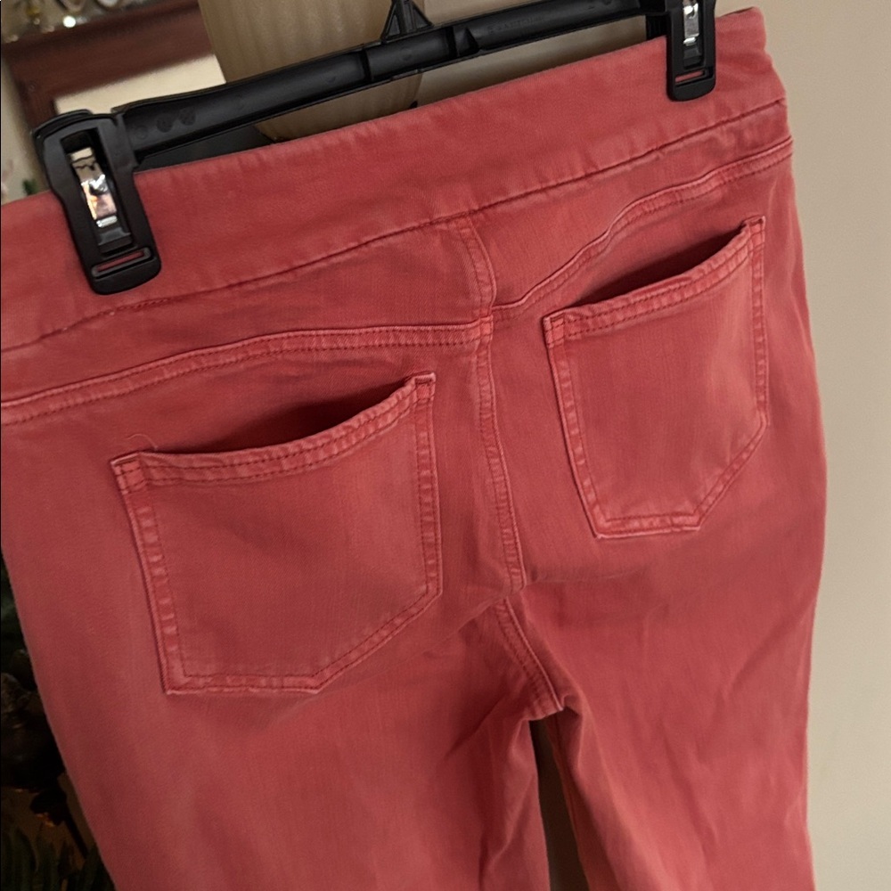 Chico's Pull On Jegging Ankle Denim Jeans Coral Cotton Stretch Skinny Slim - Picture 9 of 13